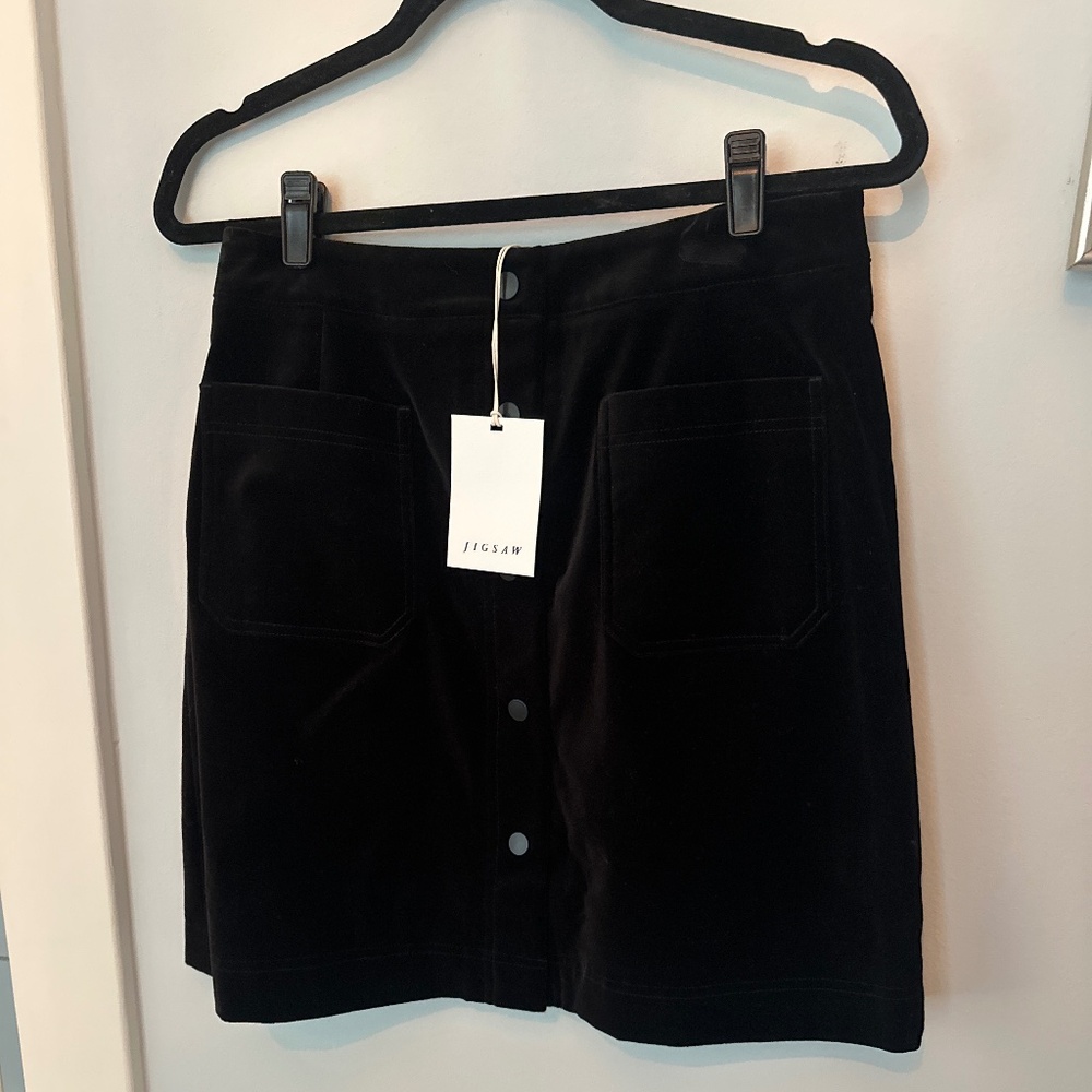 NWT JIGSAW Velvet Mini Skirt size 6